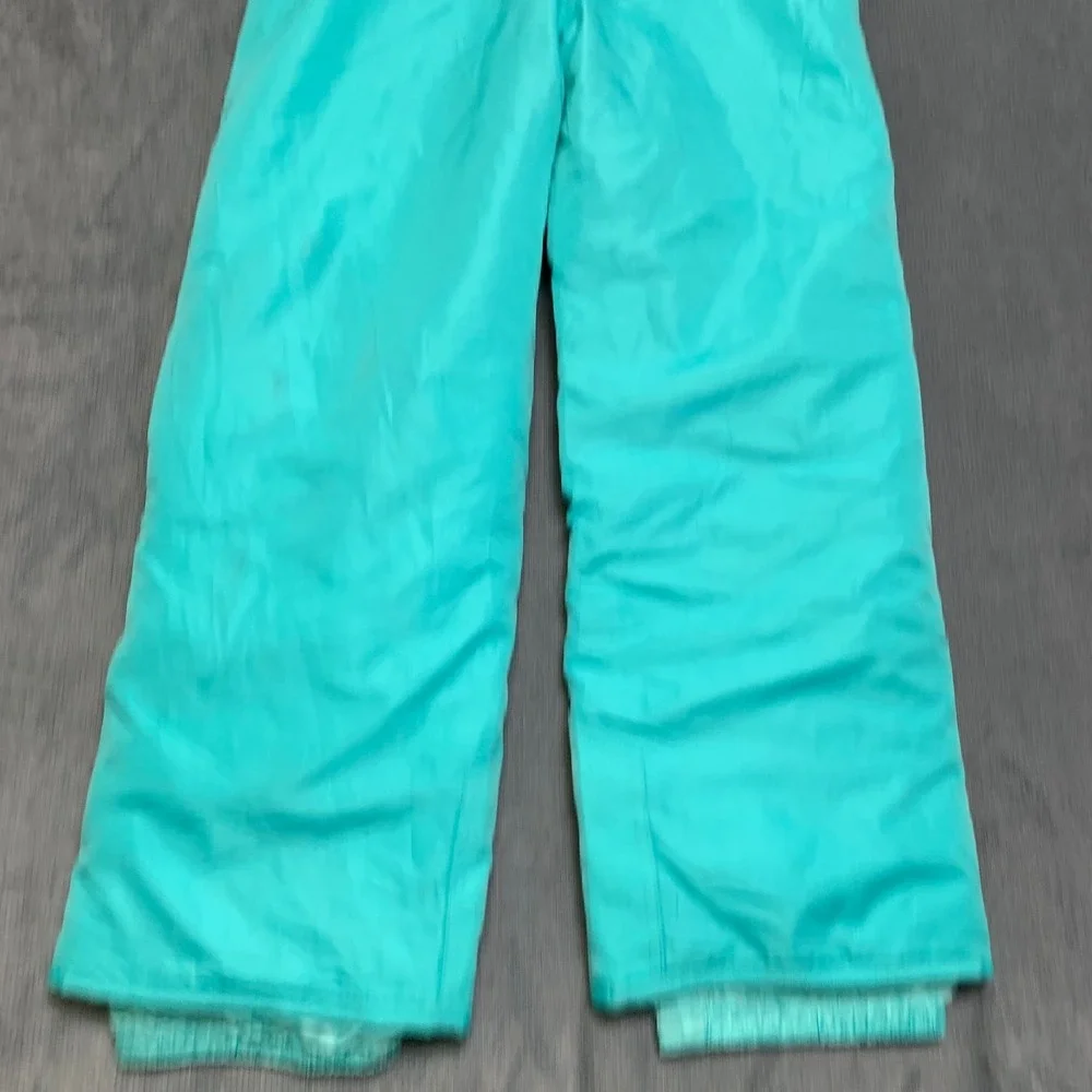 Champion Snow Bib Overall Girls Large Blue Adjustable Strap Insulated Zip Pocket